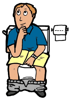 Man on toilet